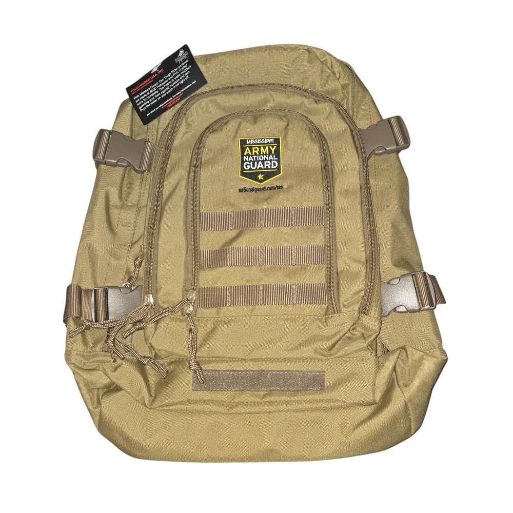Lomar Toughrider Tactical Backpack Large Tan MS Army National Guard MOLLE NWT